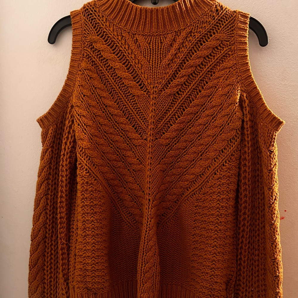 Aeropostale orange off the shoulder sweater
